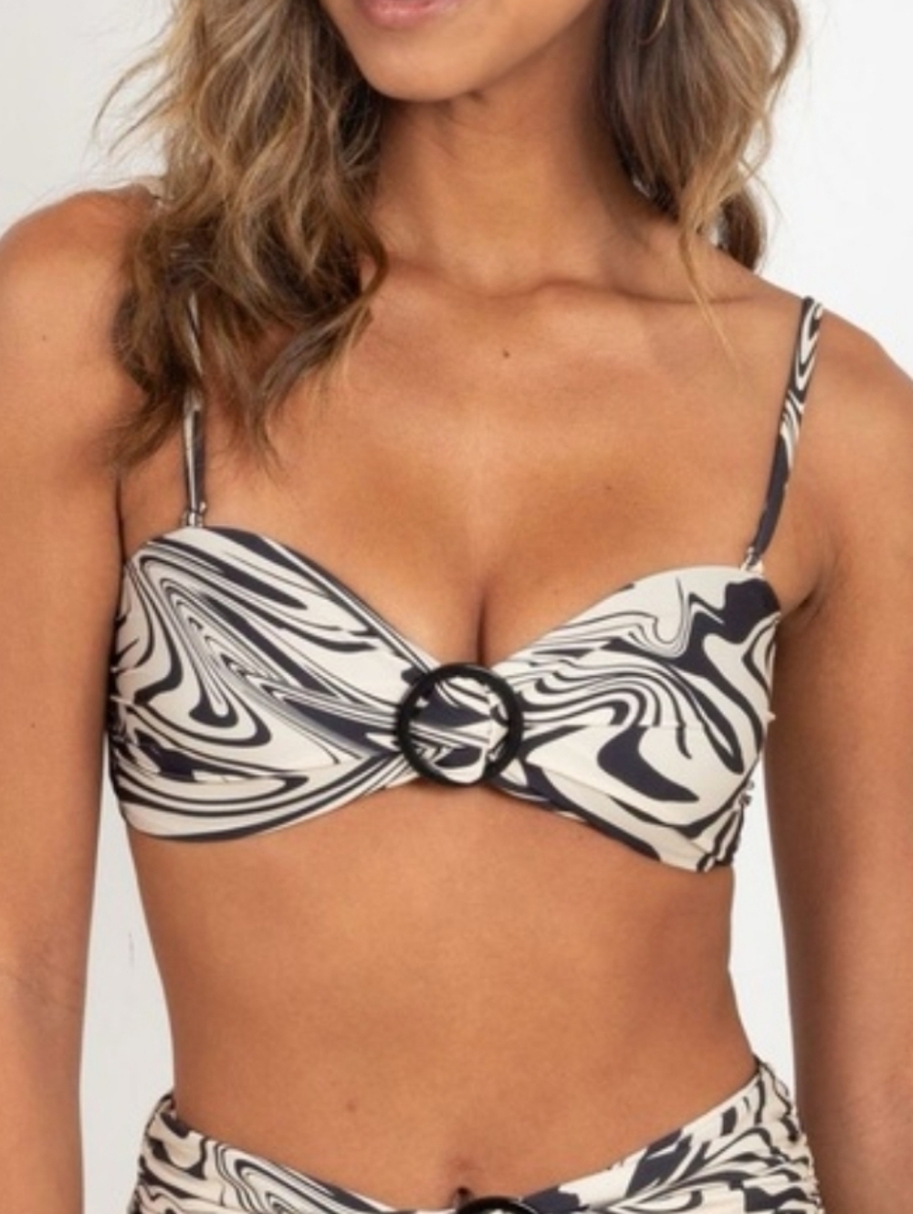 Beach Riot Halle Swim‎ Bikini Top Psychedelic Swirl.